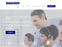 Tablet Screenshot of maximumcallcenter.com